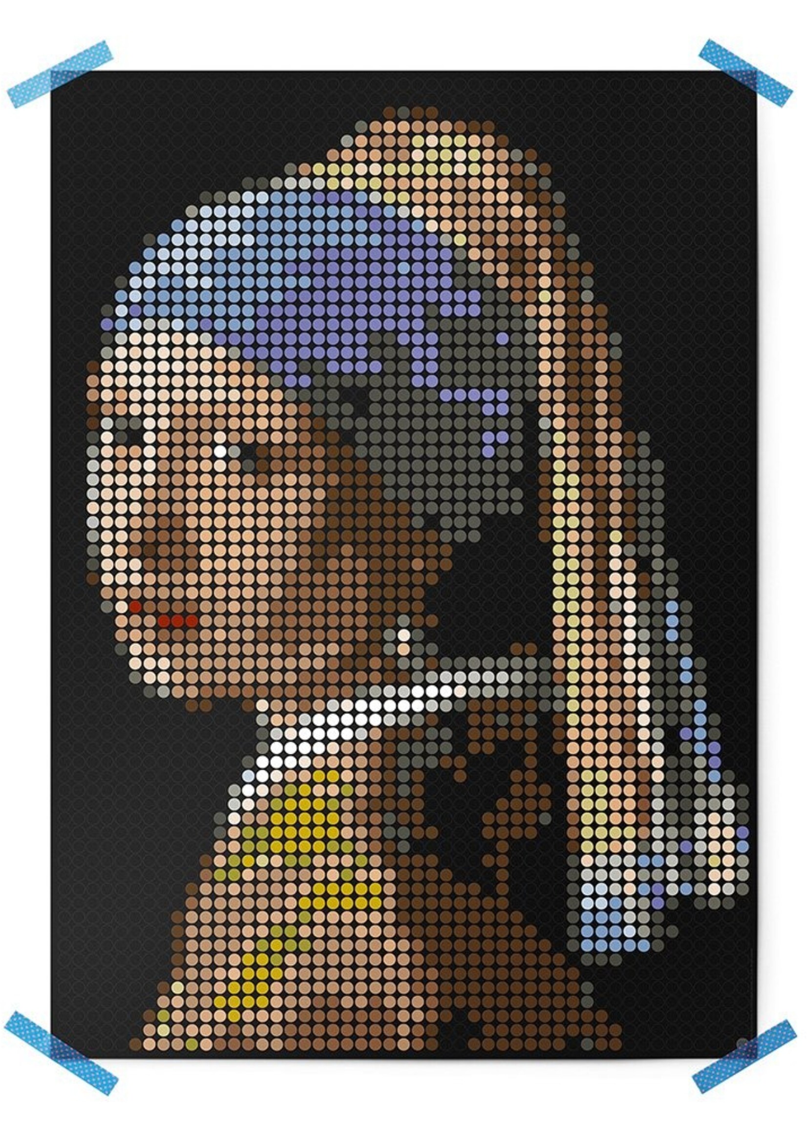 DIY poster met kleurrijke zelfklevende stippen - Vermeer