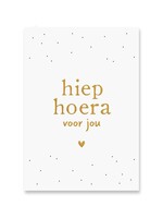 Kaart Hiep Hoera | Goudfolie