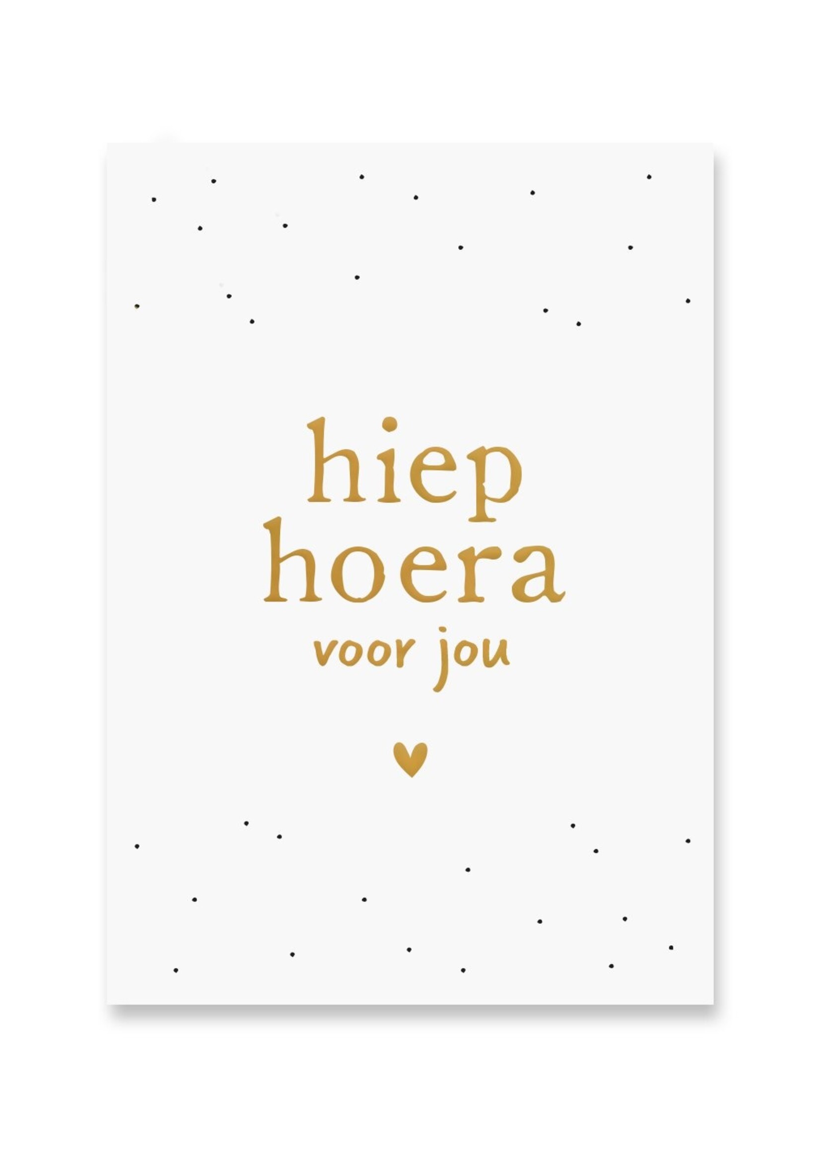 Kaart Hiep Hoera | Goudfolie