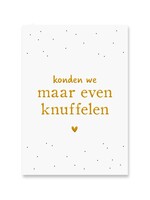 Kaart Even Knuffelen | Goudfolie