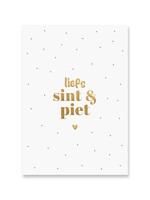 Kaart Liefs Sint | Goudfolie