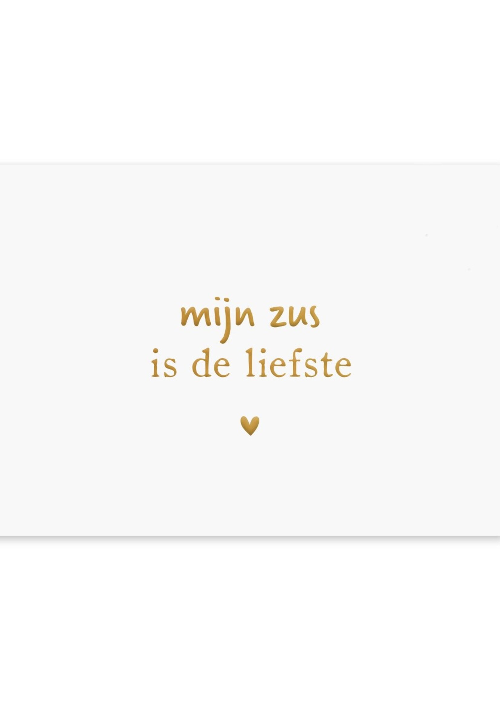 Kaart Zus Liefste | Goudfolie