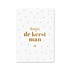 Kaart Kusjes Kerstman | Goudfolie Kaart Kusjes Kerstman | Goudfolie