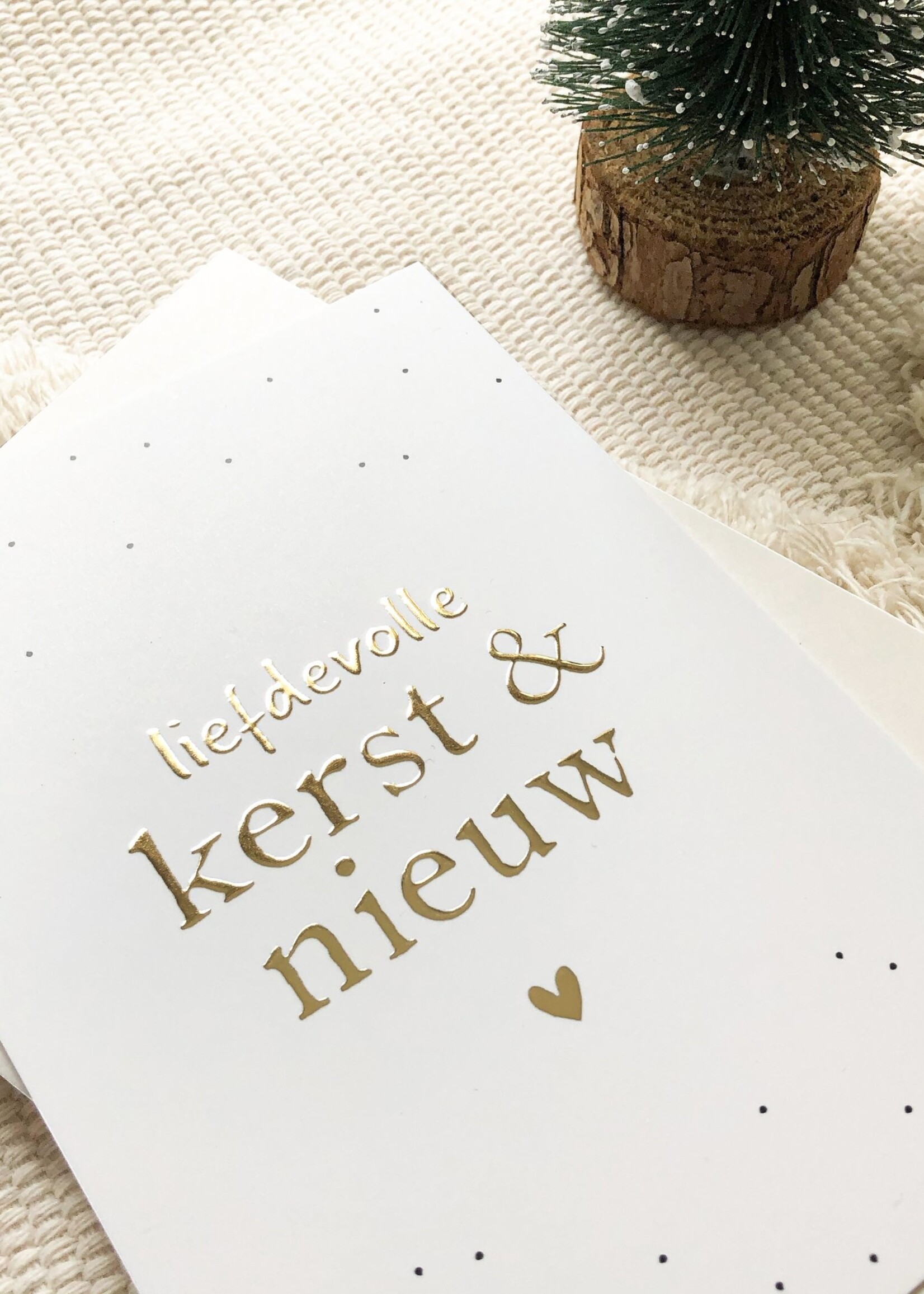 Kaart Liefdevolle Kerst | Goudfolie