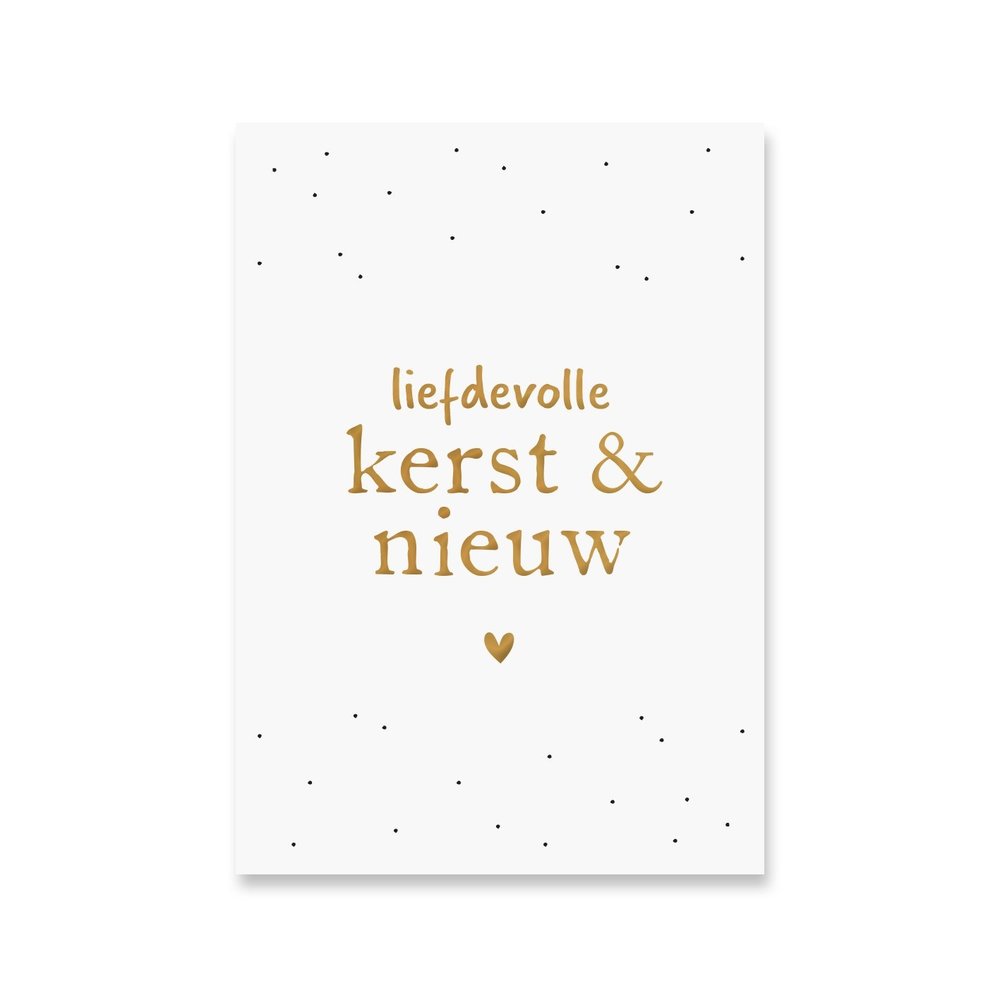 Kaart Liefdevolle Kerst | Goudfolie