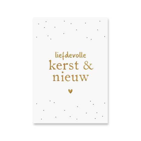 Kaart Liefdevolle Kerst | Goudfolie
