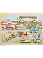 Wooden chunky blocks puzzle city