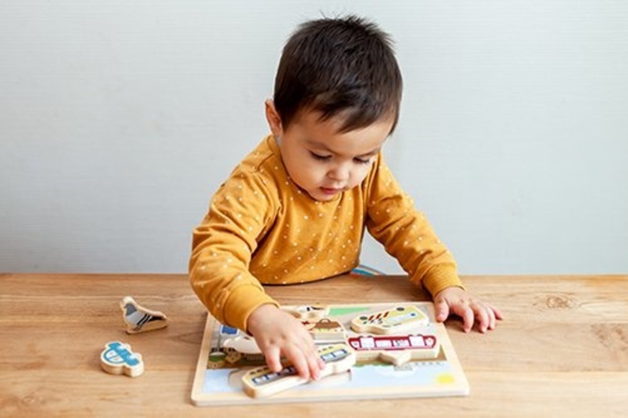 Wooden chunky blocks puzzle city Wooden chunky blocks puzzle city