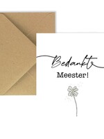 Kaart Bedankt meester