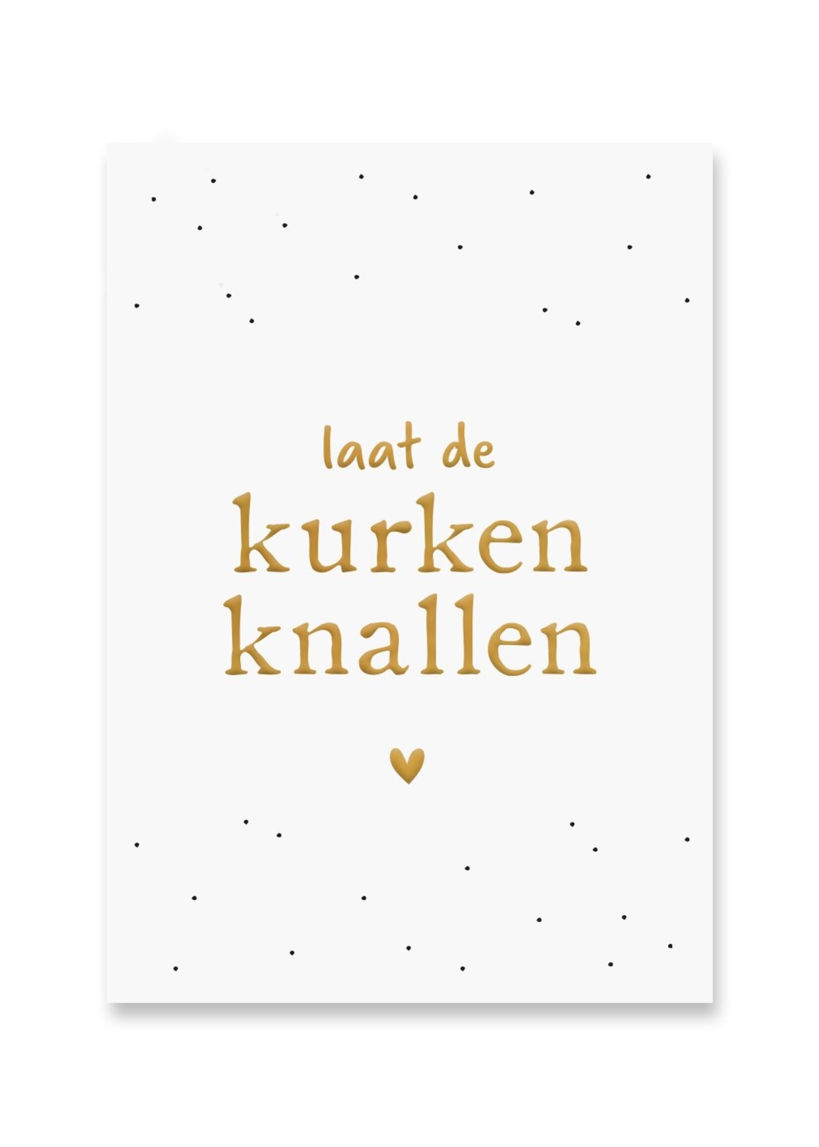 Kaart Kurken Knallen | Goudfolie