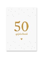 Card 50 years | Gold foil