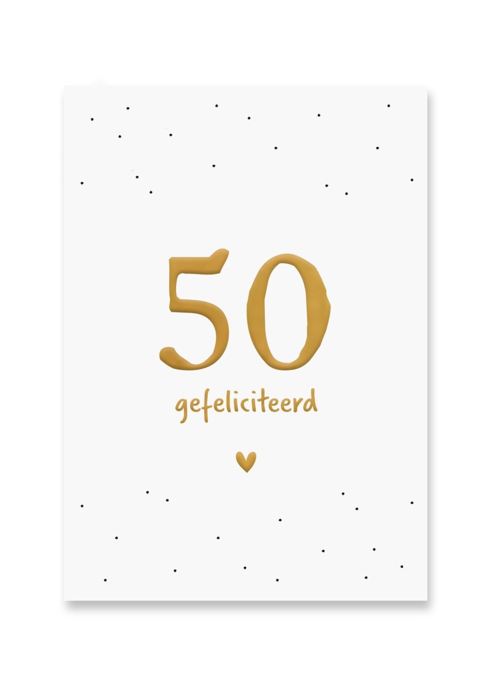 Kaart 50 jaar | Goudfolie
