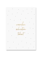 Kaart Woorden tekort | Goudfolie
