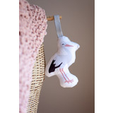 Soft Toy Ooievaar met rateltje en knisper - Soft babytoy Soft Toy Ooievaar met rateltje en knisper - Soft babytoy