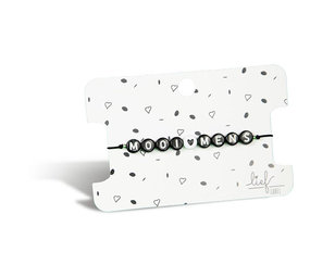Armbandje zwart Mooi mens Armbandje zwart Mooi mens