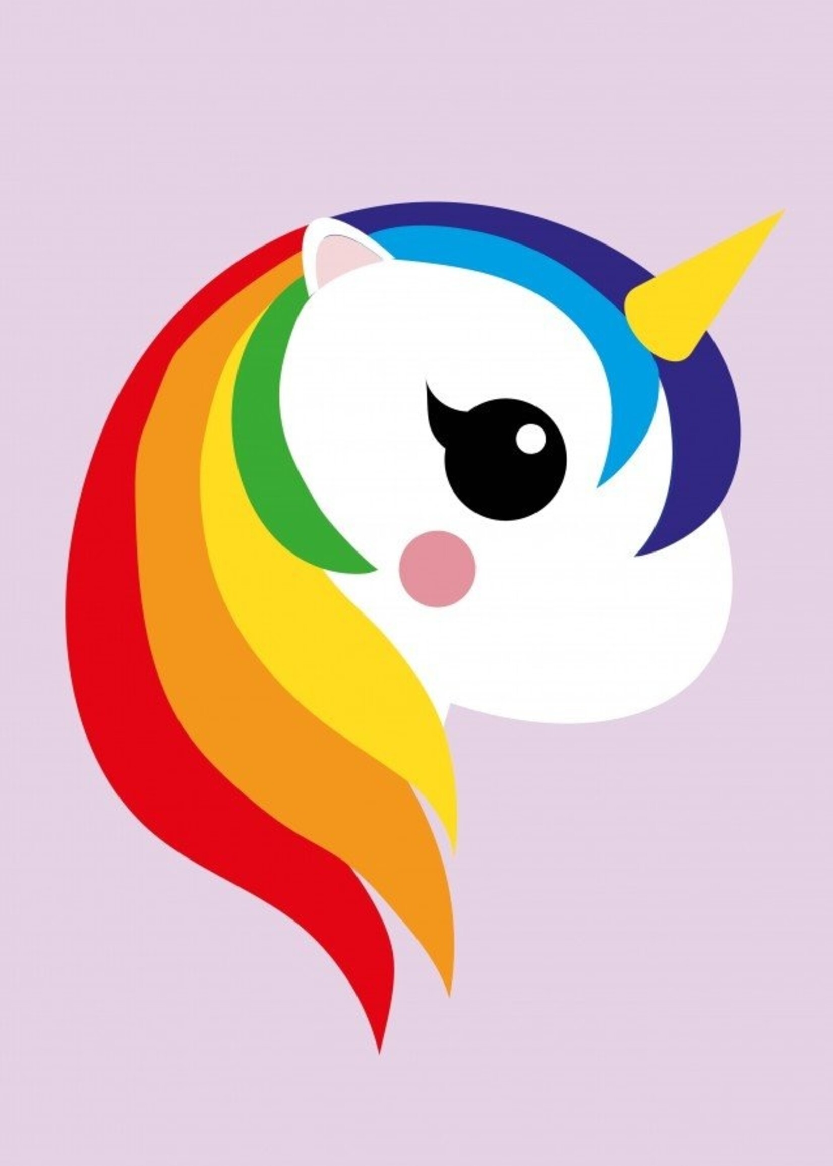 Card Unicorn Rainbow