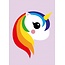 Card Unicorn Rainbow