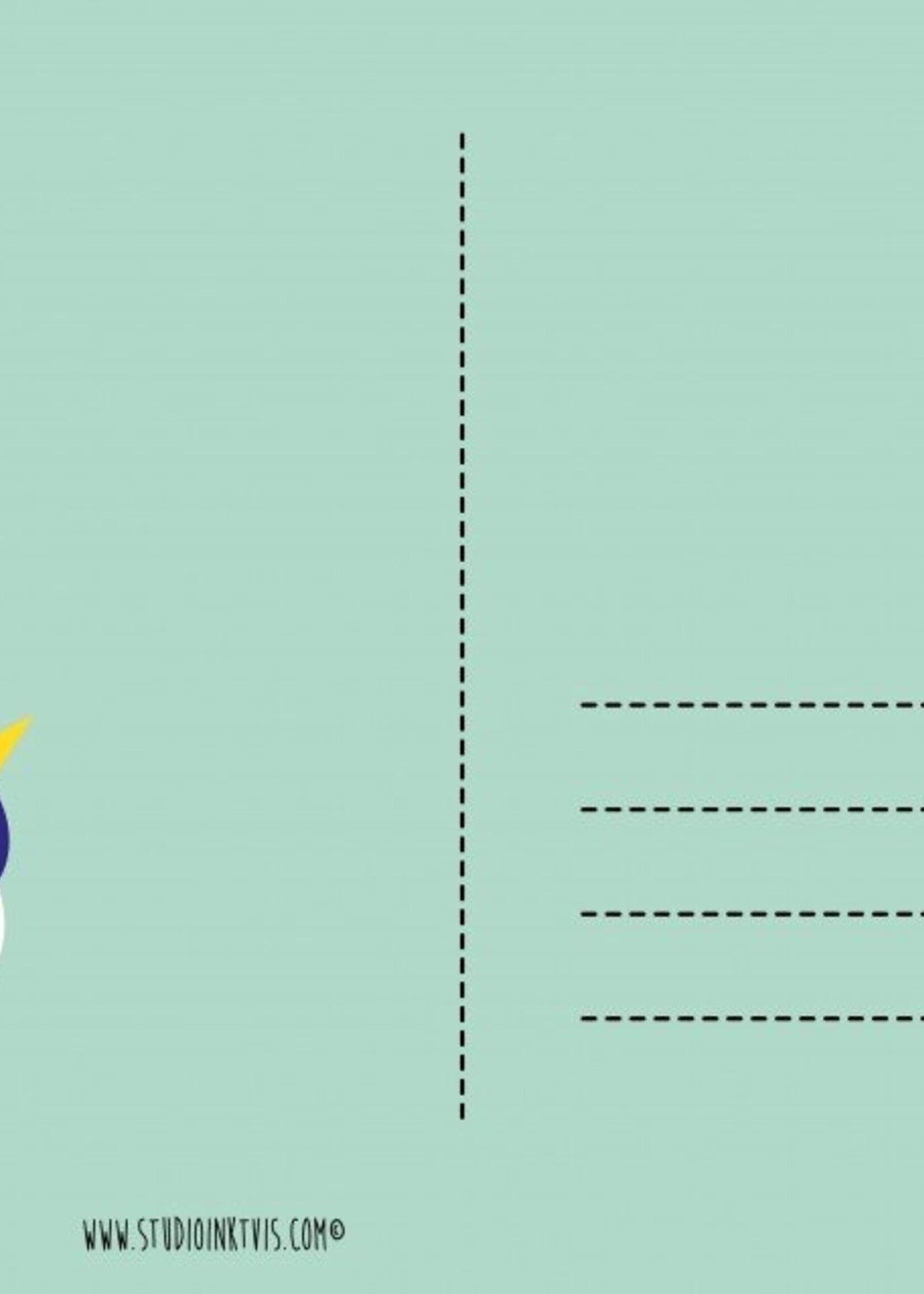 Card Unicorn Rainbow