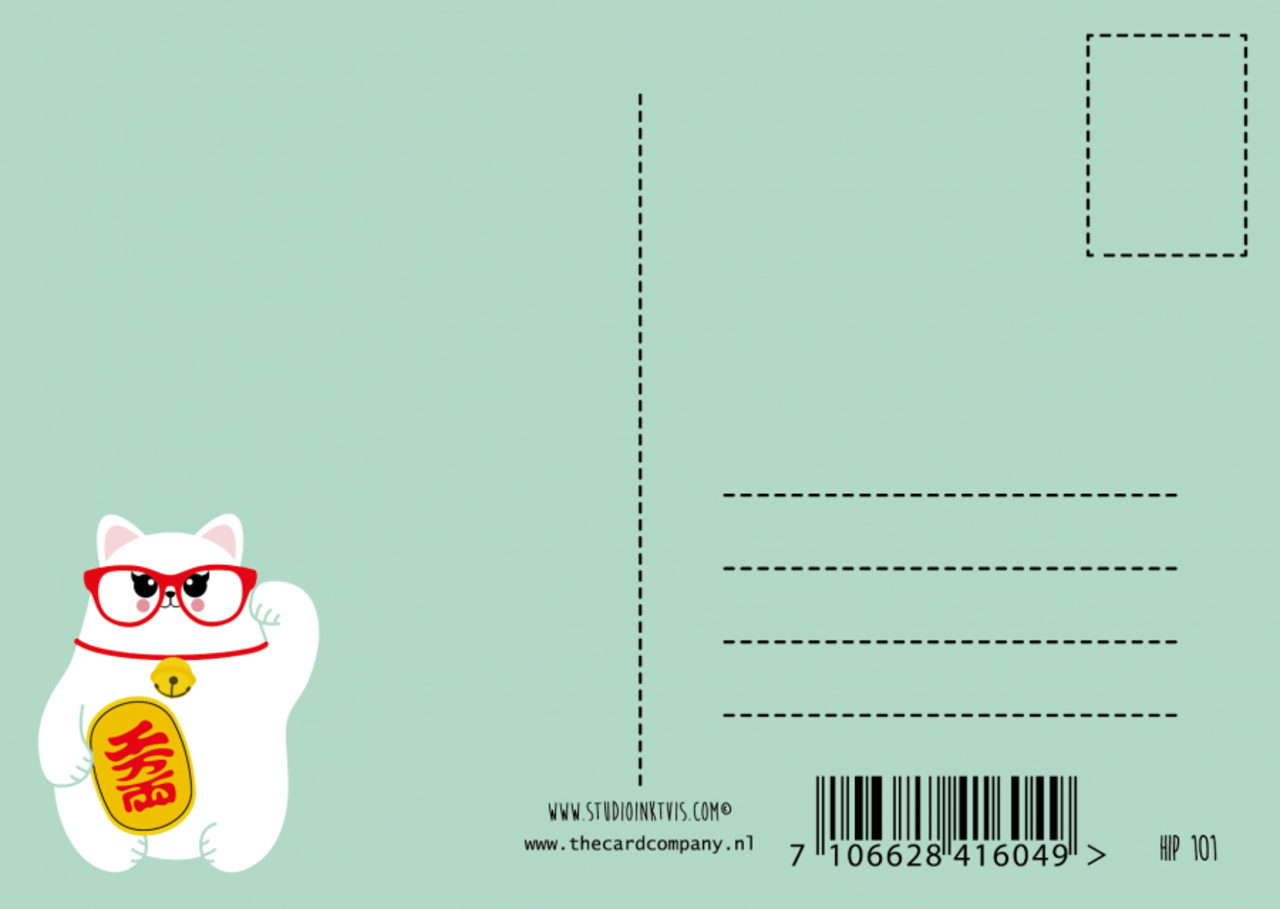 Kaart Veel Succes met Maneki Neko