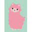 Card Alpaca Pink