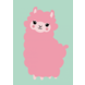 Kaart Alpaca Roze Kaart Alpaca Roze