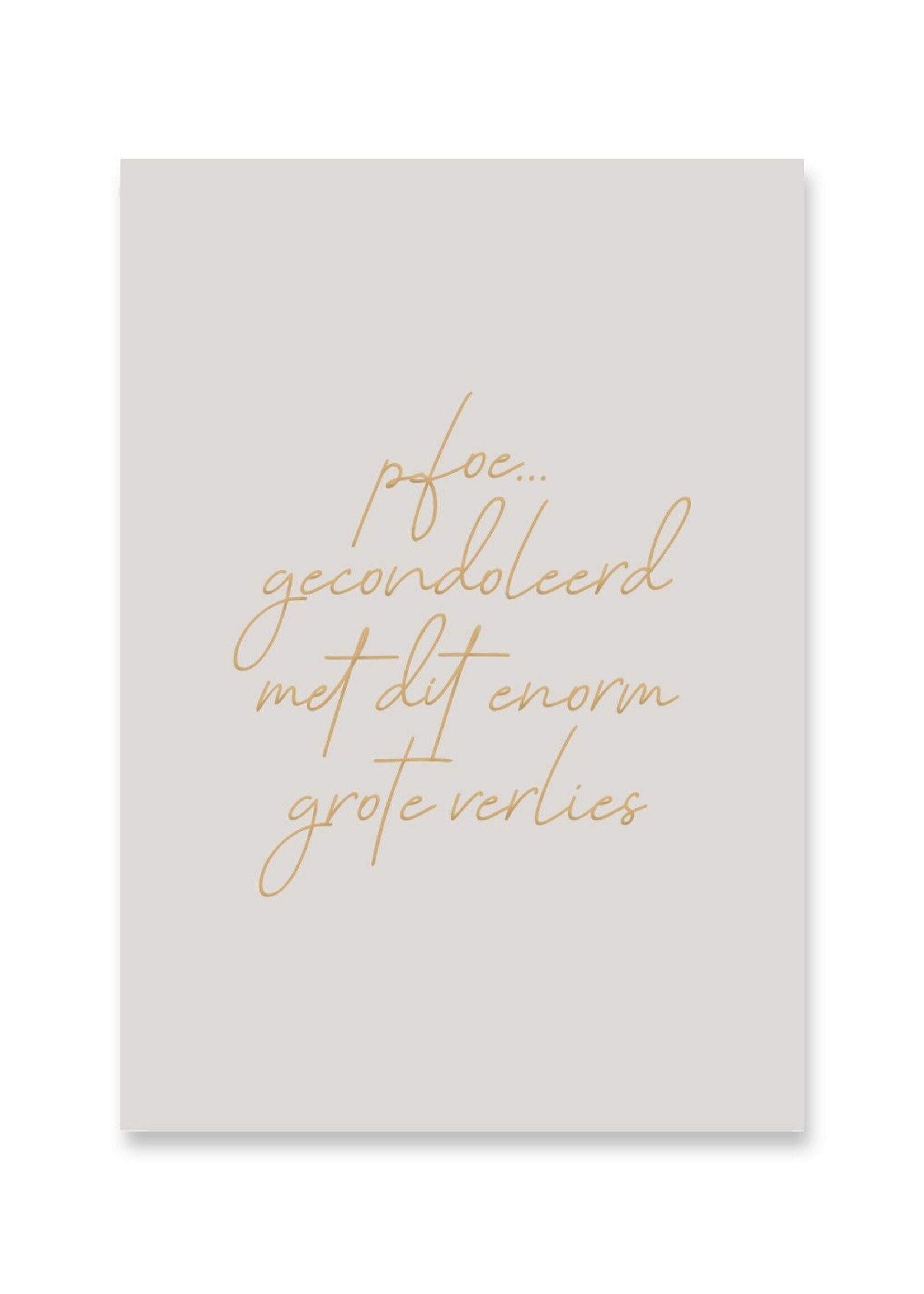 Card Condolences | gold foil