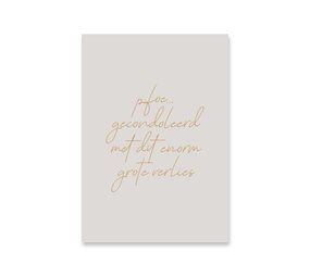 Kaart Gecondoleerd | Goudfolie Kaart Gecondoleerd | Goudfolie