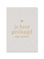 Kaart Geslaagd | Goudfolie