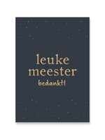 Kaart Leuke Meester | Goudfolie