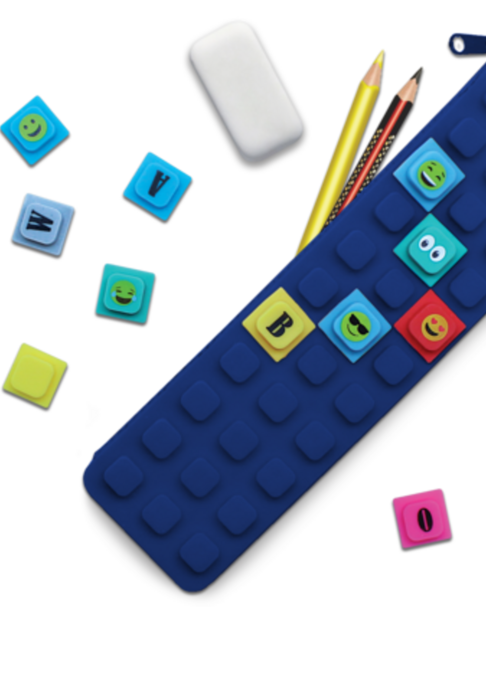 Waff Etui Met Kubussen Marineblauw