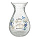 Crackle Glass Memorial Vase with Sympathy Verse Crackle Glass Memorial Vase with Sympathy Verse