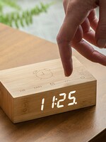 Draai klik klok  Bamboe Hout