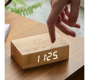 Flip Click Clock  Bamboo Wood Flip Click Clock  Bamboo Wood