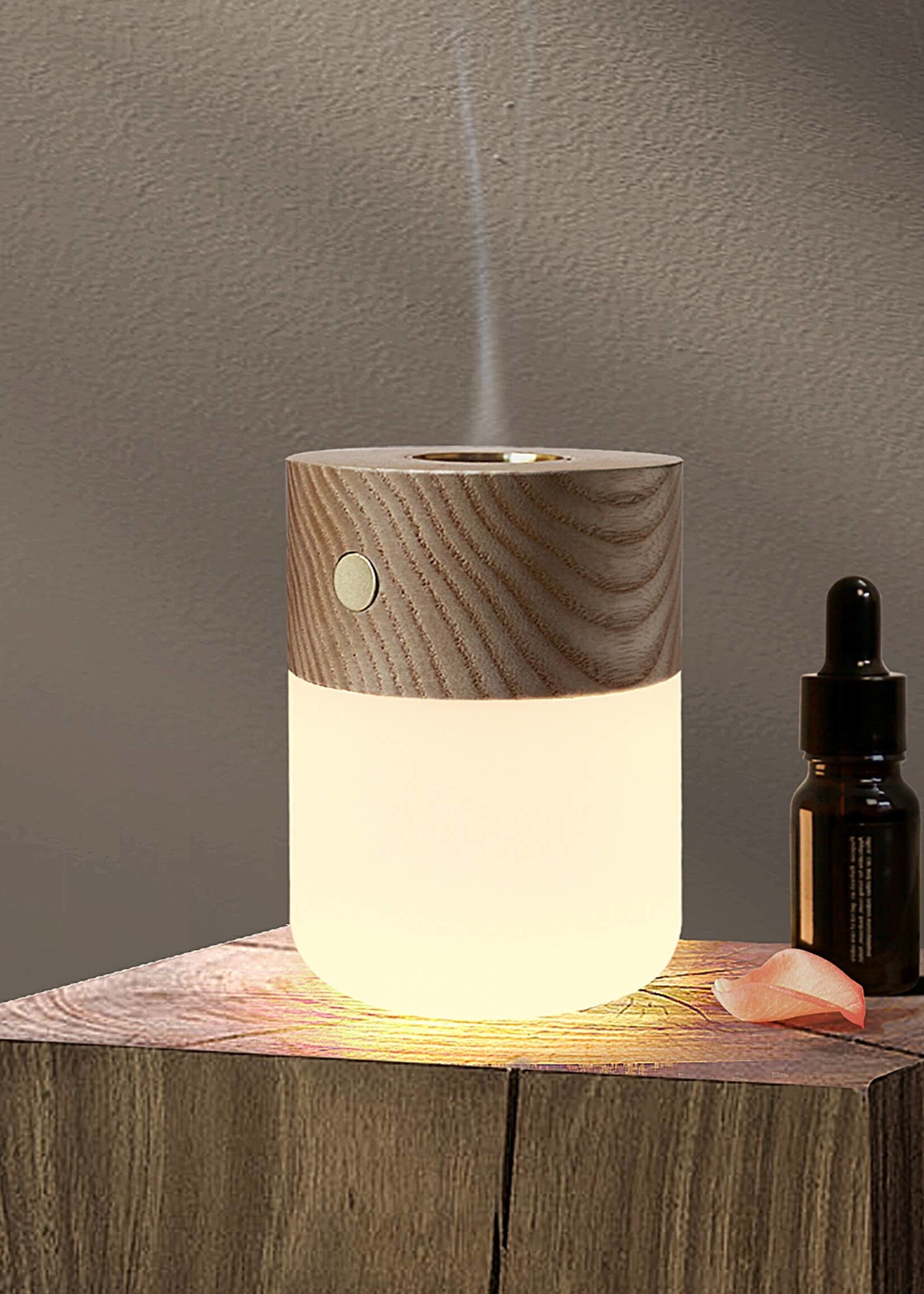 Smart Diffuser Lamp  Walnut