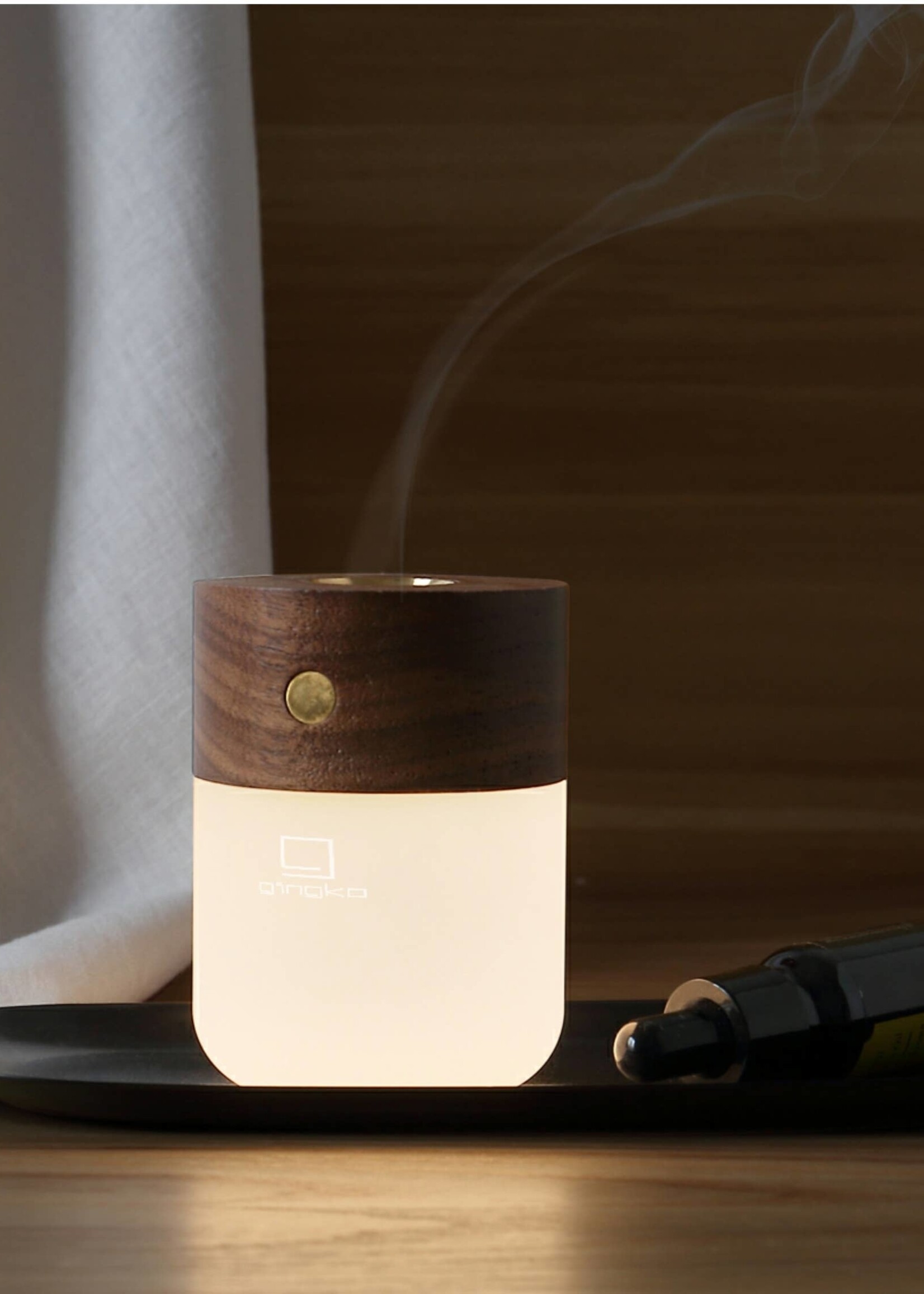 Smart Diffuser Lamp  Walnut