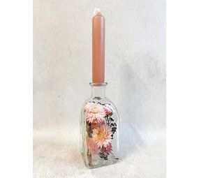 Fles gedroogde bloemen  Pastel Fles gedroogde bloemen  Pastel