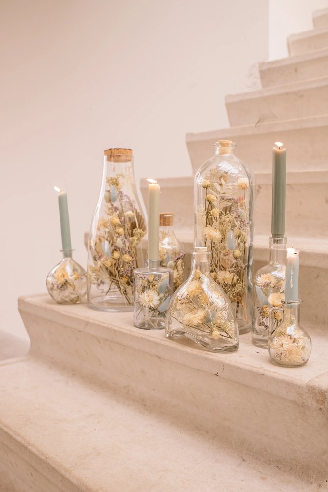 Fles gedroogde bloemen  Poeder Blush (bruin/roze) Fles gedroogde bloemen  Poeder Blush (bruin/roze)