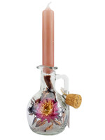 Bottle dried flowers  Powder Blush (brown/pink)