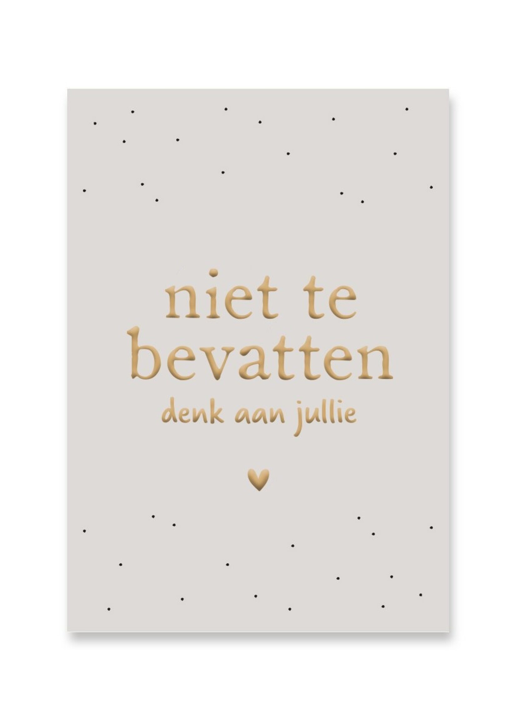 Kaart Niet te bevatten | Goudfolie