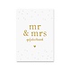 Kaart Mr & Mrs | Goudfolie Kaart Mr & Mrs | Goudfolie