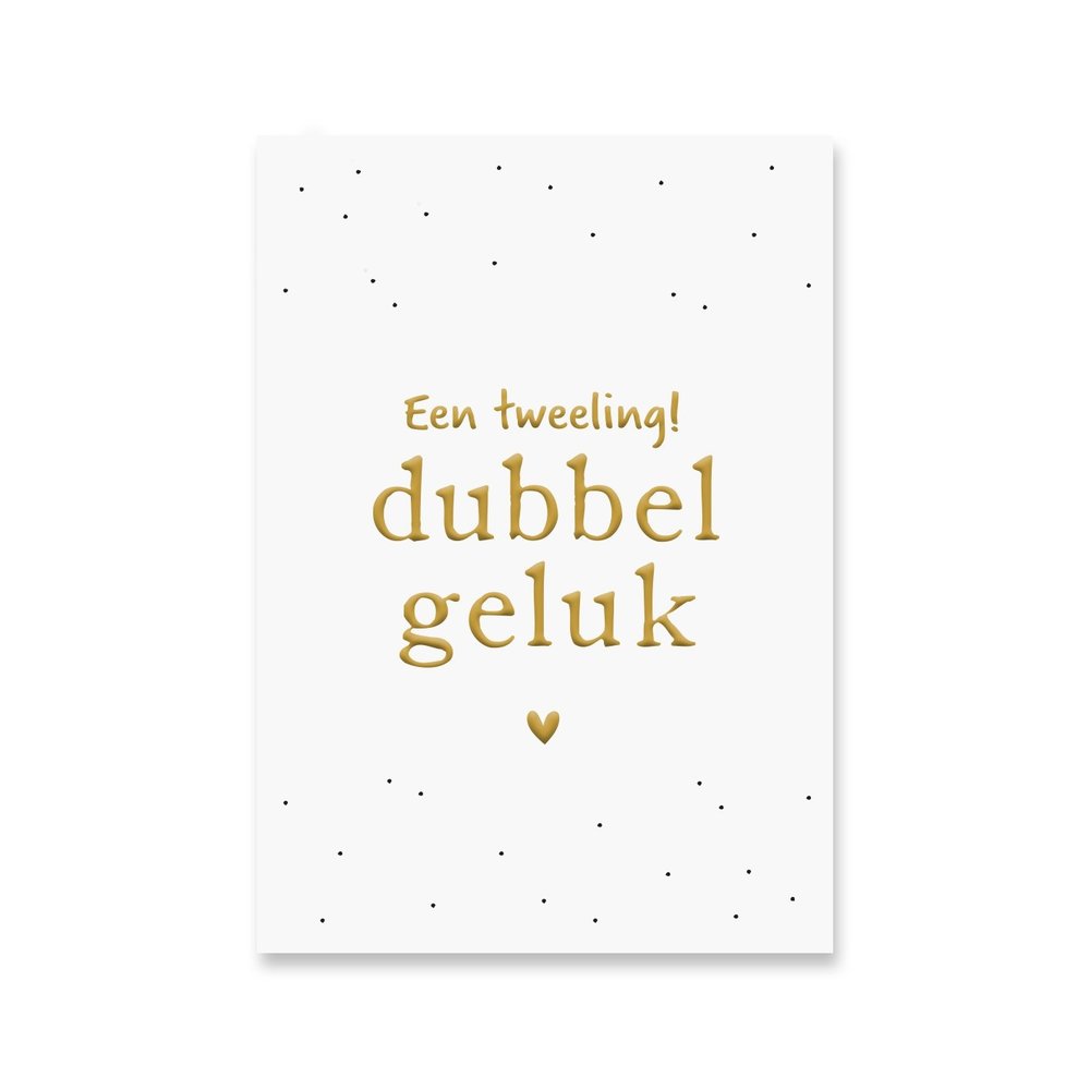 Kaart Tweeling | Goudfolie Kaart Tweeling | Goudfolie