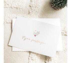 Kaart Fijne Feestdagen | Goudfolie Kaart Fijne Feestdagen | Goudfolie