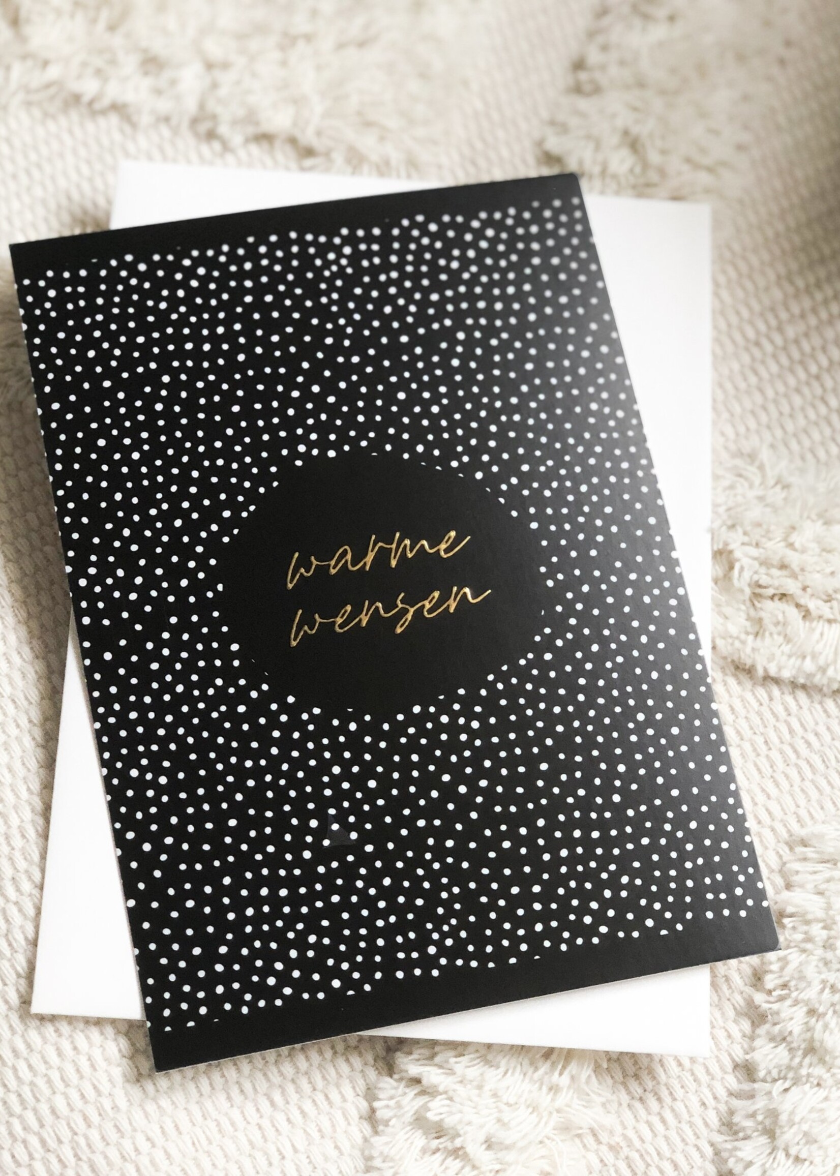 Card Warm Wishes | gold foil