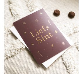 Kaart Liefs Sint | Goudfolie Kaart Liefs Sint | Goudfolie