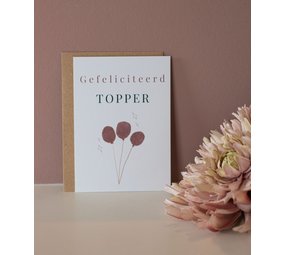 Kaart Gefeliciteerd Topper