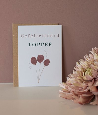 Kaart Gefeliciteerd Topper