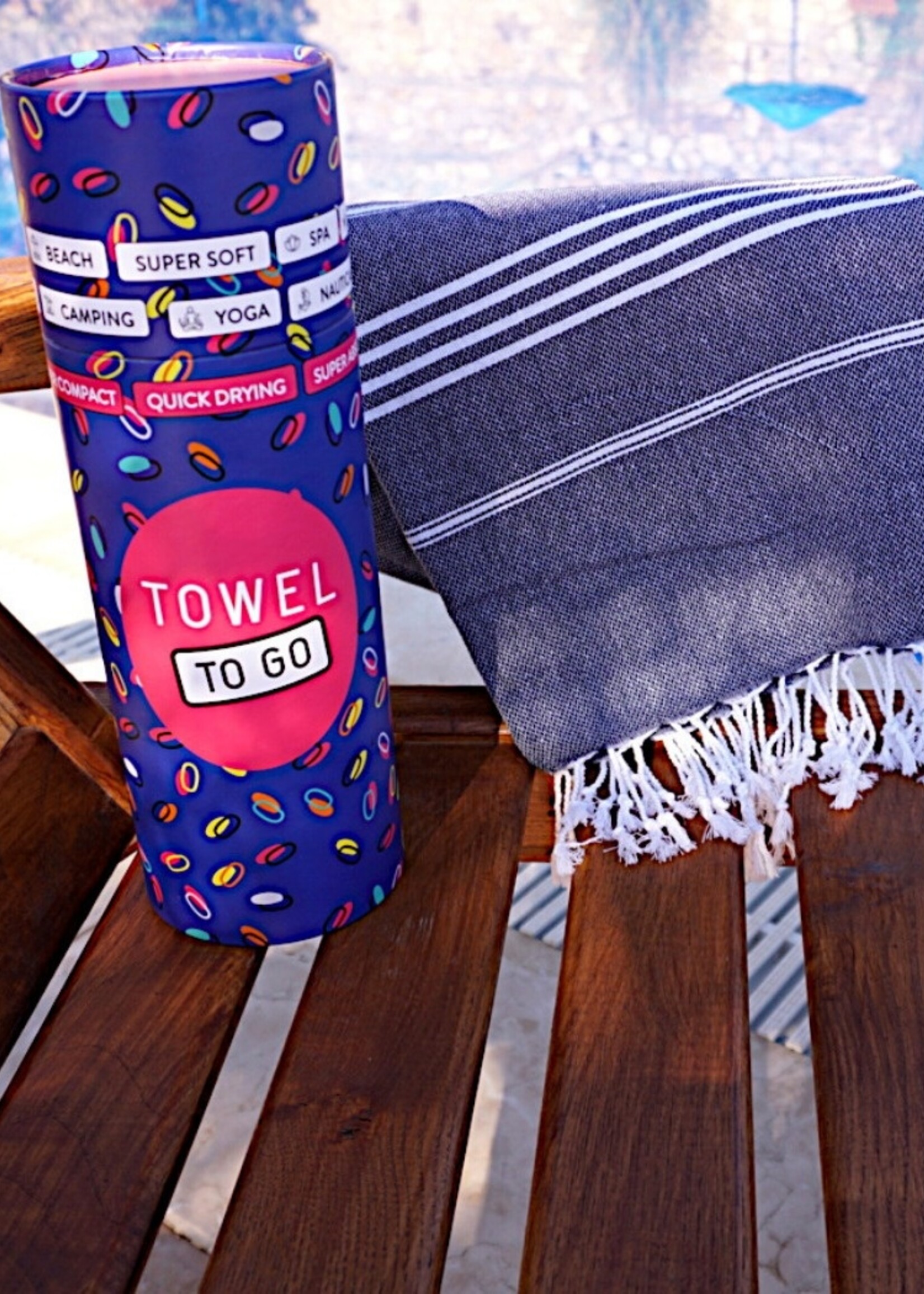 Towel to go - Dark blue