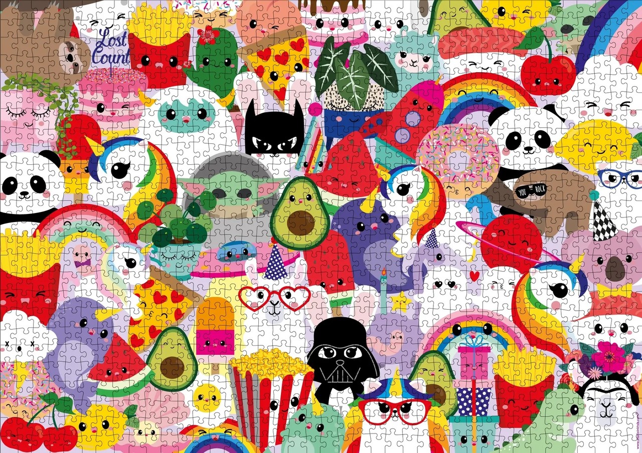 Kawaii Yoda Unicorn Rainbow Puzzel 1000 stukjes Legpuzzel Kawaii Yoda Unicorn Rainbow Puzzel 1000 stukjes Legpuzzel
