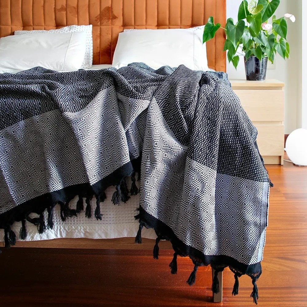 Tuval black and white blanket Tuval black and white blanket