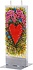 Flat handmade candle - Artistic Hearts & Flowers Flat handmade candle - Artistic Hearts & Flowers
